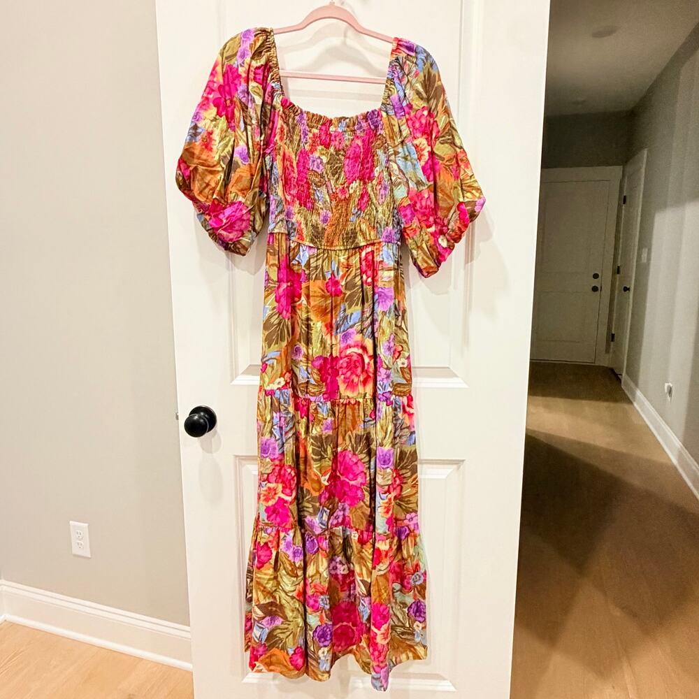 Oddi • Vibrant Pink Floral Maxi Dress